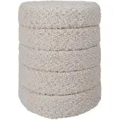 Home67 Poef rosa naturel 53 x ø43 cm