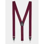 Profuomo Bretels bordeaux, Effen