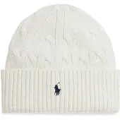 Ralph Lauren gebreide muts wit Jongens Katoen Logo