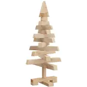 vidaXL Houten kerstboom KOTKA 60 cm Massief grenenhout Naturel