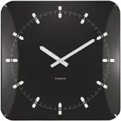 Karlsson Sucinto Dome Wandklok | 35x35x4.5cm | Zwart