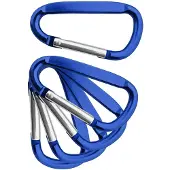 Combicraft Aluminium karabijnhaak of festonhaak 60x30x5mm blauw - per 5 stuks