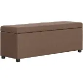 vidaXL Bankje met opbergvak 116 cm polyester bruin