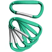 Combicraft Aluminium karabijnhaak of festonhaak 60x30x5mm groen - per 5 stuks