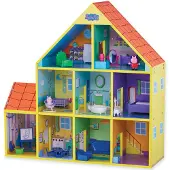 Gear2Play Peppa Pig - Groot houten Speelhuis Speelset - 65 cm - 9 kamers en 18 accessoires