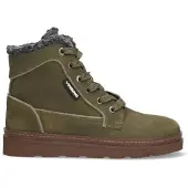 Vingino leren veterboots donkergroen Jongens Leer - maat 34