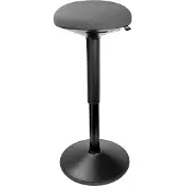 123inkt ergonomische ronde zitkruk met gasveer zwart (57 cm - 82 cm)