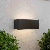 123inkt Solar wandlamp | Chelsea | Up & Down | 3000K | IP54 | Zwart