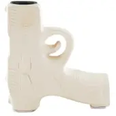 House Vitamin Candle holder gun ceramics white 12x5x12cm