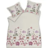 Vandyck Dekbedovertrek Violet Garden Offwhite Satijn-200 x 200 / 220 cm | 2-Persoons