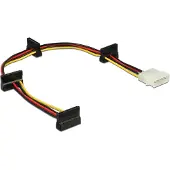 DeLOCK Molex (m) - 4x SATA (v) splitter met verticale kabeldoorvoer - 0,40 meter