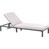 Beliani LARIANO - Ligstoel - Lichtbeige - Aluminium