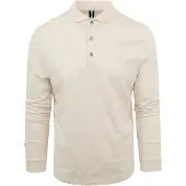 Profuomo Longleeve Polo Beige Melange