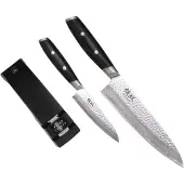 Yaxell Tsuchimon 36753, 3-delige giftset koksmes, universeelmes en messenslijper