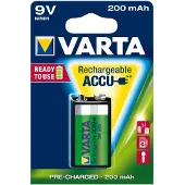 Varta E (6HR61) 9V Recharge Accu Power batterij / 200 mAh - 1 stuk in blister