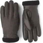 Hestra Deerskin Primaloft Rib Handschoen Heren Dark Brown 8