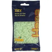 Hama - strijkkralen - 1000 stuks - glow-in-the-dark green 55