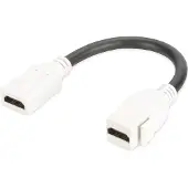 Digitus Keystone-connector HDMI 2.0, voor DN-93832, met 12 cm kabel, zuiver wit