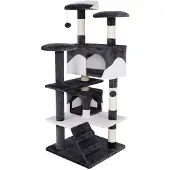 Lionto krabpaal, 130cm grijs/wit kat