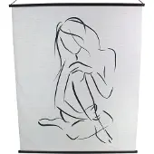 HD Collection Wanddoek Zwart 140x2x170cm