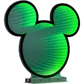 Disney Verlichting decoratie spiegeleffect Mickey oren groen 40 cm