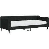 vidaXL Slaapbank met matras 80x200 cm stof zwart