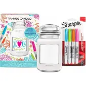 Yankee candle - Sharpie Cadaeauset - Clean Cotton Large Jar - Maak je eigen cadeau - 150 branduren