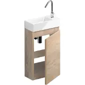 Clou InBe fonteinset 3, wit ker., koudwaterkraan rechts