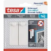 TESA Klevende spijker behang en pleisterwerk 1kg wit 2 stuks