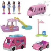 Barbie Mini BarbieLand JDB85, 4 rokken/jurken, Meerkleurig, Kunststof