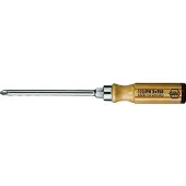 Wiha Schroevendraaier | maat PH 3 | klinglengte 150 mm | houten greep | ronde kling met 6-Kant aanzet | 1 stuk - 00059 00059