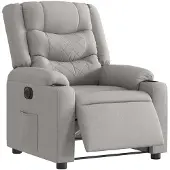 vidaXL Fauteuil elektrisch verstelbaar stof wolk grijs