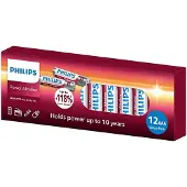 Philips Power AAA / MN2400 / LR03 Alkaline Batterij (12 stuks, 1000 mAh)