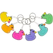 Duckiez Sleutelhanger Kleurrijke Eendjes - 48 stuks