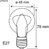 Paulmann LED Fil 2er Tropfen 470 lumen E27 2700K matt 5W 230V