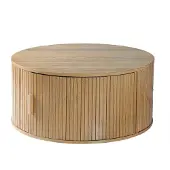 CALICOSY - Ronde salontafel met opbergruimte D75 cm - ERNEST