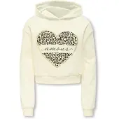 Kids Only GIRLS Sweatshirt 'KOGCooper' taupe / zwart / offwhite