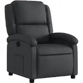 vidaXL Relaxfauteuil Zwart Echt Leer