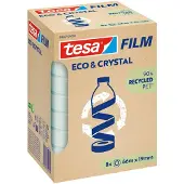 TESA plakband transparant, 19mm x 66m, 8 rollen, eco-vriendelijk