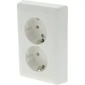 Gira System 55 Contactdoos | Inbouw | 2-voudig | Randaarde | Polarwit - 66.051.50