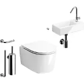 Clou InBe toilet 48 cm met InBe fonteinset 3 en InBe acc.set