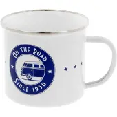 Brisa VW Collection - Volkswagen grote emaille koffie-thee-cappuccino-mok-Haferl mok voor Camping & Outdoor T1 Bulli Bus- motief (500 ml T1 Bulli Bus- motief/ kleurrijk)