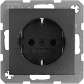Berker S1 contactdoos - inbouw - 1-voudig - randaarde - antraciet
