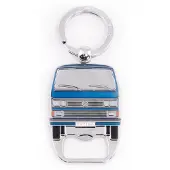 Brisa VW Collection - Volkswagen sleutelhanger accessoire sleutelhanger met bierflesopener in T3 Bulli Bus design (wit)