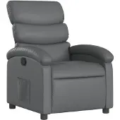 vidaXL Relaxfauteuil grijs kunstleer