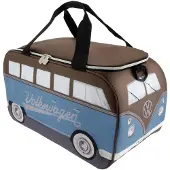 Brisa VW Collection - Volkswagen geïsoleerde koel-warmte-thermo-picknick-lunchbox voor levensmiddelen in T1 Bulli Bus-design (petrol & bruin/25 l)