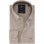 Giordano Brando Regular Fit Flanellen Overhemd bruin, Effen