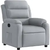 vidaXL Relaxfauteuil lichtgrijze stof