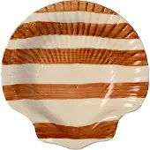By On Armona Stripe bord 23,5x23,5 cm Lichtbruin-wit