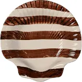By On Armona Stripe bord 23,5x23,5 cm Donkerbruin-wit